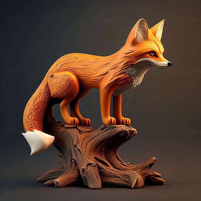 Animals fox 3d model